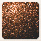 Glanzend oranje bruin koper kartonnen onderzetters (Voorkant)