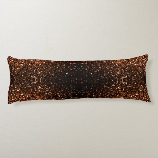 Glanzend oranje bruin koper lichaamskussen (Achterkant)