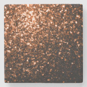 Glanzend oranje bruin koper stenen onderzetter (Voorkant)