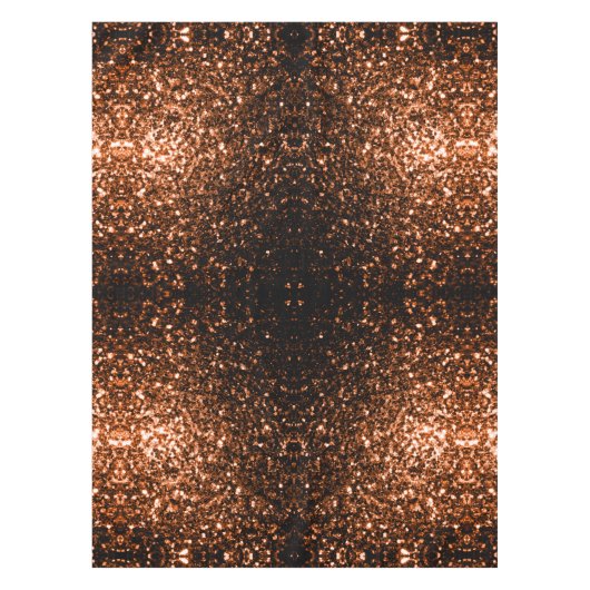 Glanzend oranje bruin koper tafelkleed (Voorkant)