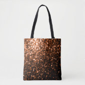 Glanzend oranje bruin koper tote bag (Voorkant)
