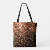 Glanzend oranje bruin koper tote bag (Achterkant)