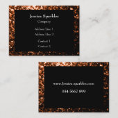 Glanzend oranje bruin koper visitekaartje (Voorkant / Achterkant)