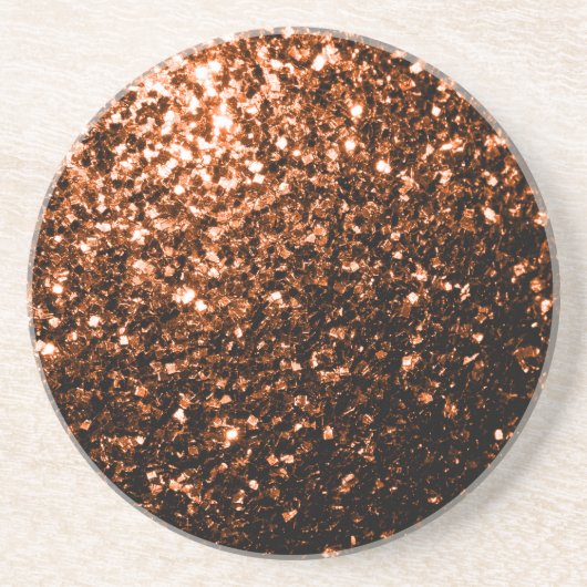 Glanzend oranje bruin koper zandsteen onderzetter (Voorkant)