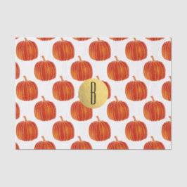Glanzend Oranje Herfst Pompoen Goud Glam Douane Fe Tissuepapier