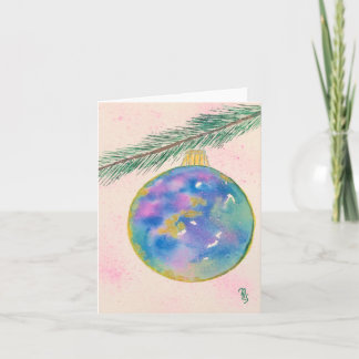 glanzend ornament kaart