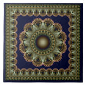 Glanzend ornament mandala tegeltje (Voorkant)