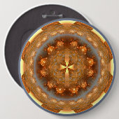 Glanzend ornament ronde button 6,0 cm (Voorkant /achterkant)