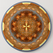 Glanzend ornament ronde button 6,0 cm (Voorkant)