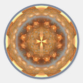 Glanzend ornament ronde sticker (Voorkant)