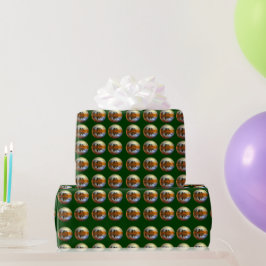 Glanzend overlooppapier met hoes cadeaupapier