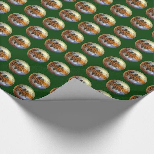 Glanzend overlooppapier met hoes cadeaupapier (Hoek)