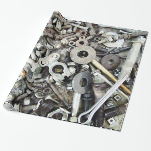 Glanzend overlooppapier voor noten en bolt cadeaupapier (Uitgerold)