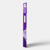 Glanzend Paars/Lila Muzieknoot & Stiletto Hak Case-Mate iPhone Case (Achterkant / Rechts)