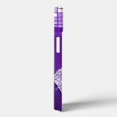 Glanzend Paars/Lila Muzieknoot & Stiletto Hak Case-Mate iPhone Case (Achterkant / Rechts)