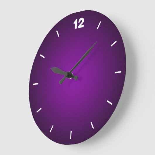 Glanzend Paars-zwart vignet Grote Klok (Hoek)