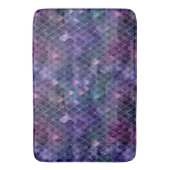 Glanzend Paarse Ombre & Glitter Dragonschubben Badmat (Voorkant Verticaal)