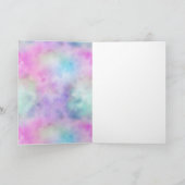 Glanzend Paarse-witte unicorn Kaart (Binnen)