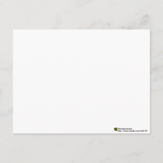 Glanzend pap briefkaart (Achterkant)