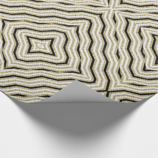 Glanzend papier met glanzende wrapping Gold Black (Hoek)