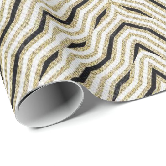 Glanzend papier met glanzende wrapping Gold Black (Rol Hoek)