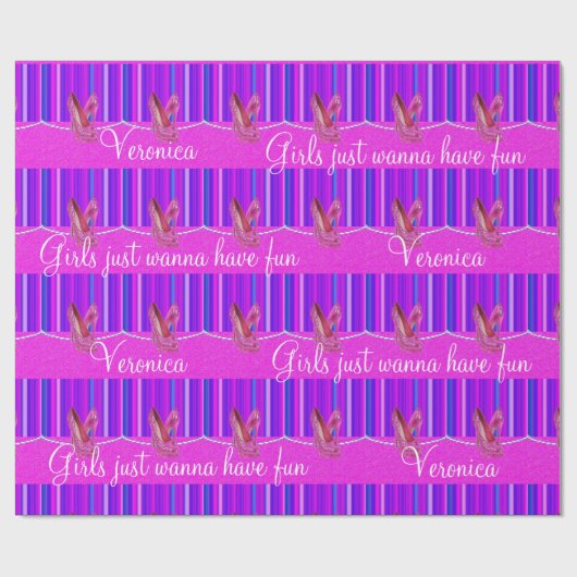 Glanzend papier met roze spoelen met flauwekul (Vlak)