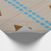 Glanzend papier met vulling Bruin Stripes Blauwe B (Hoek)