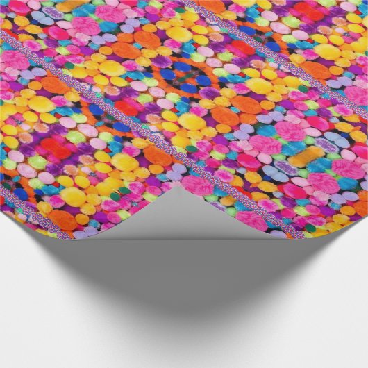 Glanzend papier met vulling van pom (Hoek)