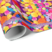 Glanzend papier met vulling van pom (Rol Hoek)