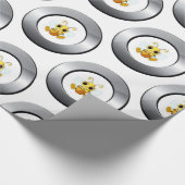 Glanzend papier met zilveren borrelen (Hoek)