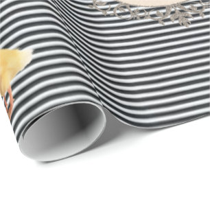 Glanzend papier met zwarte streep-eend