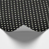 Glanzend papier Stippen Circles Black Cream (Hoek)