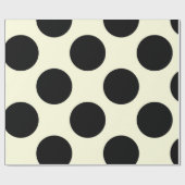 Glanzend papier Stippen Circles Black Cream (Vlak)