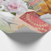 Glanzend papier, Teddy Bear Angel Cadeaupapier (Hoek)