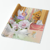 Glanzend papier, Teddy Bear Angel Cadeaupapier (Uitgerold)