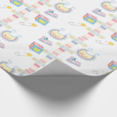 Glanzend papier voor nieuwe babykleding (Hoek)
