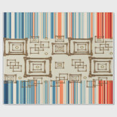 Glanzend papierstripe cadeaupapier (Vlak)