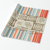 Glanzend papierstripe cadeaupapier (Uitgerold)