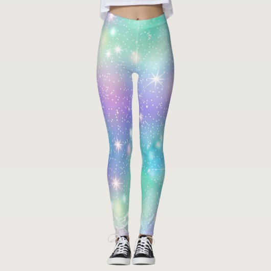 Glanzend Pastel Leggings (Voorkant)
