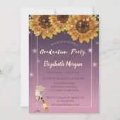 Glanzend Pet, wijn, glas, zonnebloemen Kaart (Voorkant)