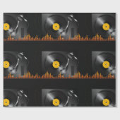 Glanzend Platenspeler-opvulpapier Cadeaupapier (Vlak)