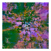 Glanzend poster met vloeibare kleuren (Voorkant)