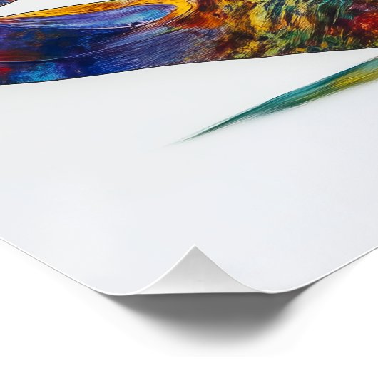 Glanzend Poster van de lotuspose (Hoek)