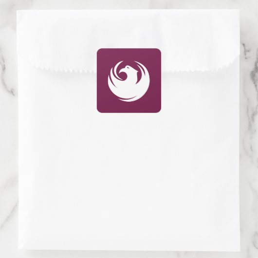 Glanzend Poster Vierkante Sticker (Tas)