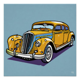 Glanzend Poster voor auto's