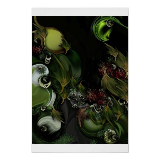 Glanzend Poster voor de "tuin van het geduld" (Voorkant)