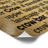 Glanzend Poster voor kraaien definiëren (Hoek)