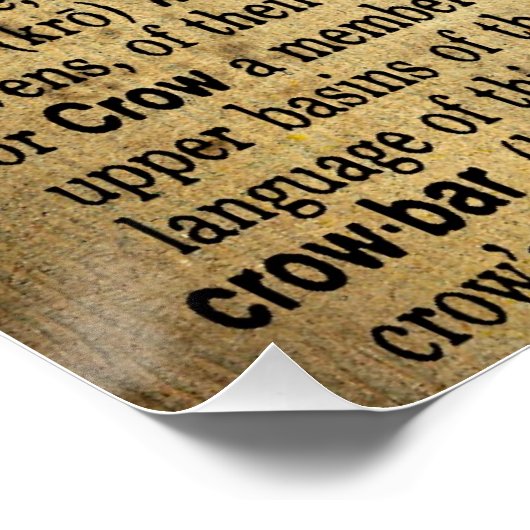 Glanzend Poster voor kraaien definiëren (Hoek)