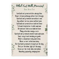 Glanzend Poster Wat God Hath beloofde