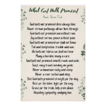 Glanzend Poster Wat God Hath beloofde